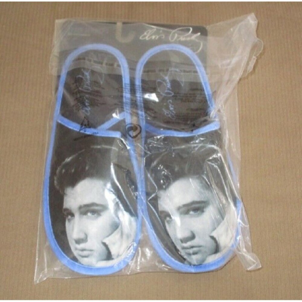 New Photo Elvis Presley Slippers One Size Fits Most Night Slip On Shoes Picture - Picture 3 of 3